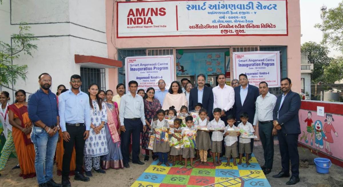 AM/NS India develops Smart Anganwadi at Hazira to ensure a conducive learning environment for children